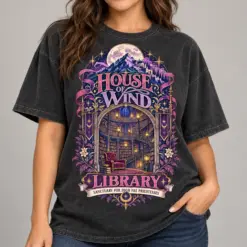 Library in the Clouds Vintage Bookish Tee 12 Gooberch House of Wind Library