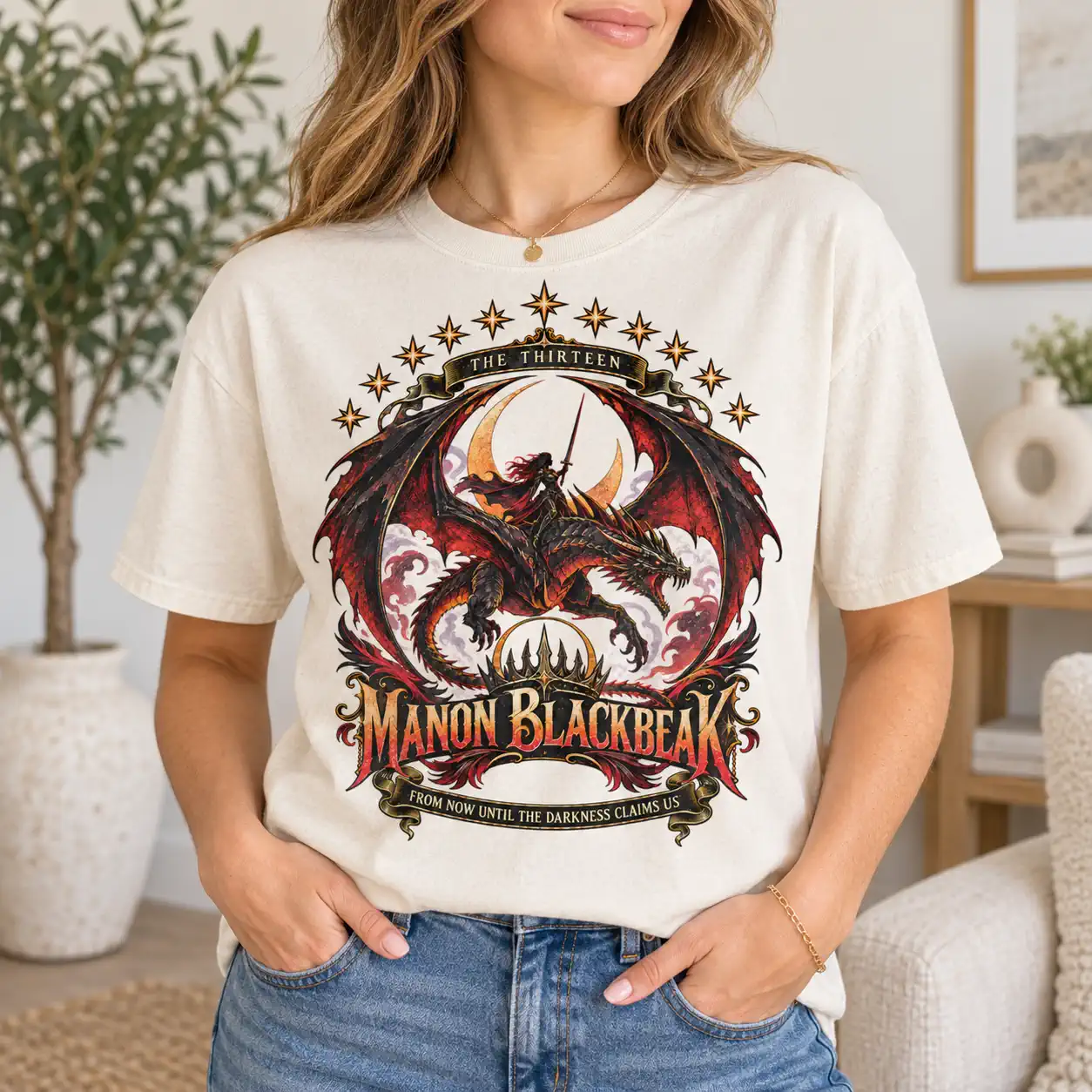 Witch Queen Vintage Fantasy Reader Tee 1 gooberch Manon Blackbeak