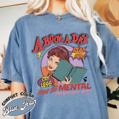 a book a day keep the mental breakdown away vintage book lover t shirt comfort color bookish gift womens book shirt rlvof
