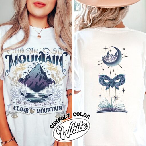 acosf acotar vintage comfort colors shirt climb the mountain nesta womens book lover t shirt jzbwr