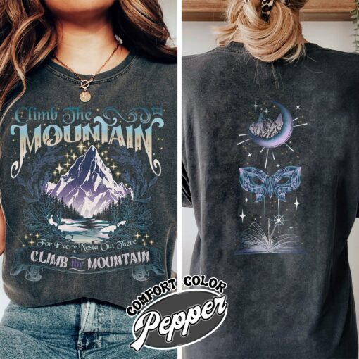 acosf acotar vintage comfort colors shirt climb the mountain nesta womens book lover t shirt sohbo