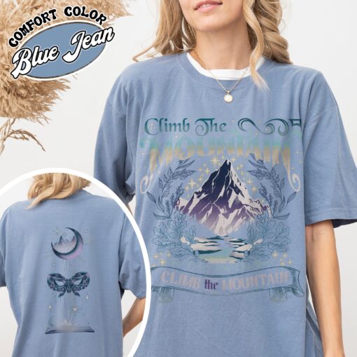 acosf acotar vintage comfort colors shirt climb the mountain nesta womens book lover t shirt