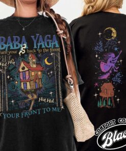 baba yaga vintage folklore womens t shirt fairy tale comfort colors shirt baba yaga house witchy graphic tee rblem
