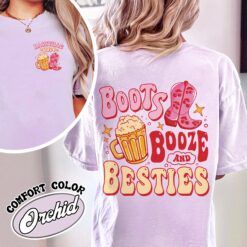 bachelorette nashville boots booze and besties vintage shirt womens bachelorette party comfort colors t shirt nioij