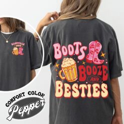 bachelorette nashville boots booze and besties vintage shirt womens bachelorette party comfort colors t shirt qyd3p