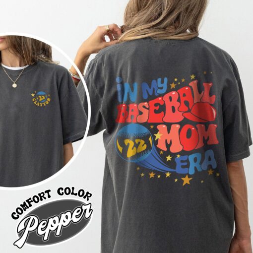 baseball mom era personalized vintage t shirt womens baseball mom comfort colors shirt game day 8e8mo