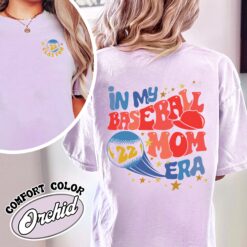 baseball mom era personalized vintage t shirt womens baseball mom comfort colors shirt game day hdlad