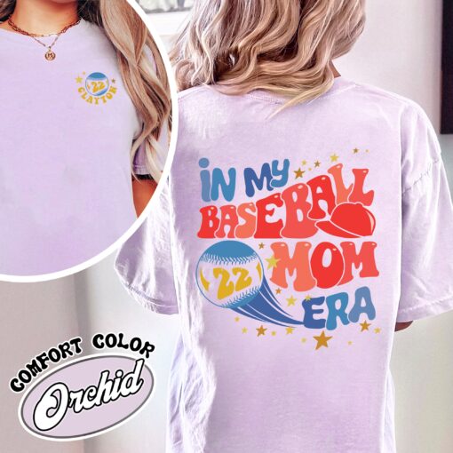 baseball mom era personalized vintage t shirt womens baseball mom comfort colors shirt game day hdlad