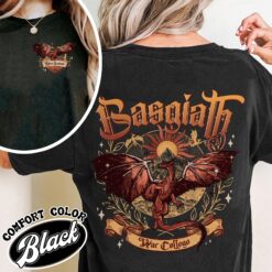 basgiath war college dragon rider vintage t shirt bookish gift iron flame basgiath war college comfort colors 2l6wk