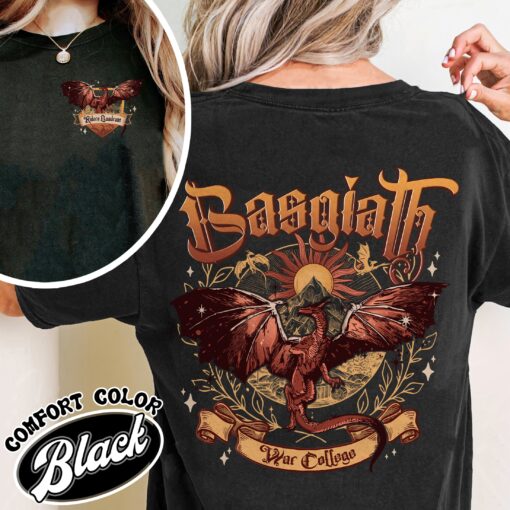 basgiath war college dragon rider vintage t shirt bookish gift iron flame basgiath war college comfort colors 2l6wk