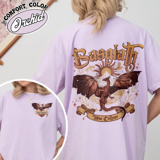 basgiath war college dragon rider vintage t shirt bookish gift iron flame basgiath war college comfort colors 6pwpr