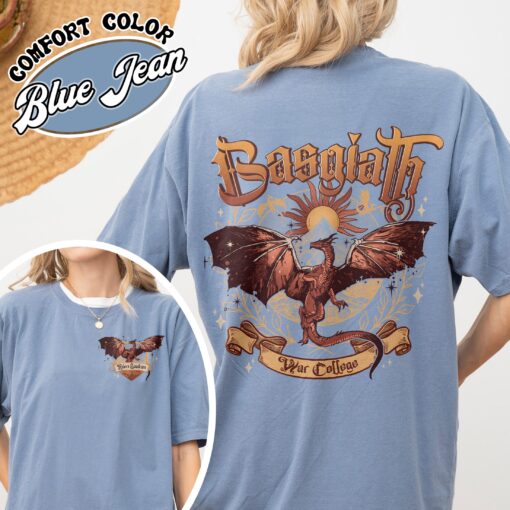 basgiath war college dragon rider vintage t shirt bookish gift iron flame basgiath war college comfort colors awdr4