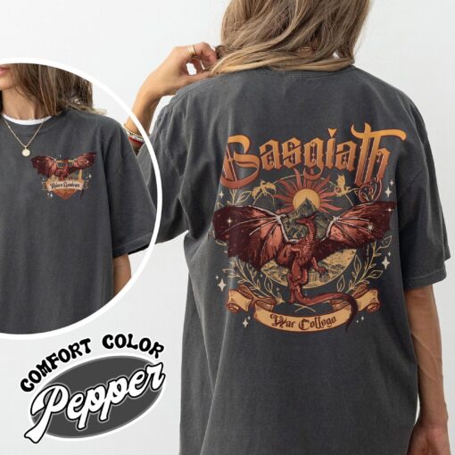 basgiath war college dragon rider vintage t shirt bookish gift iron flame basgiath war college comfort colors ryvoj