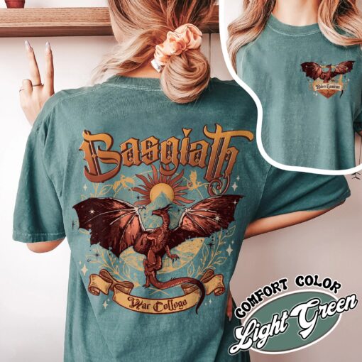 basgiath war college dragon rider vintage t shirt bookish gift iron flame basgiath war college comfort colors s1p3j