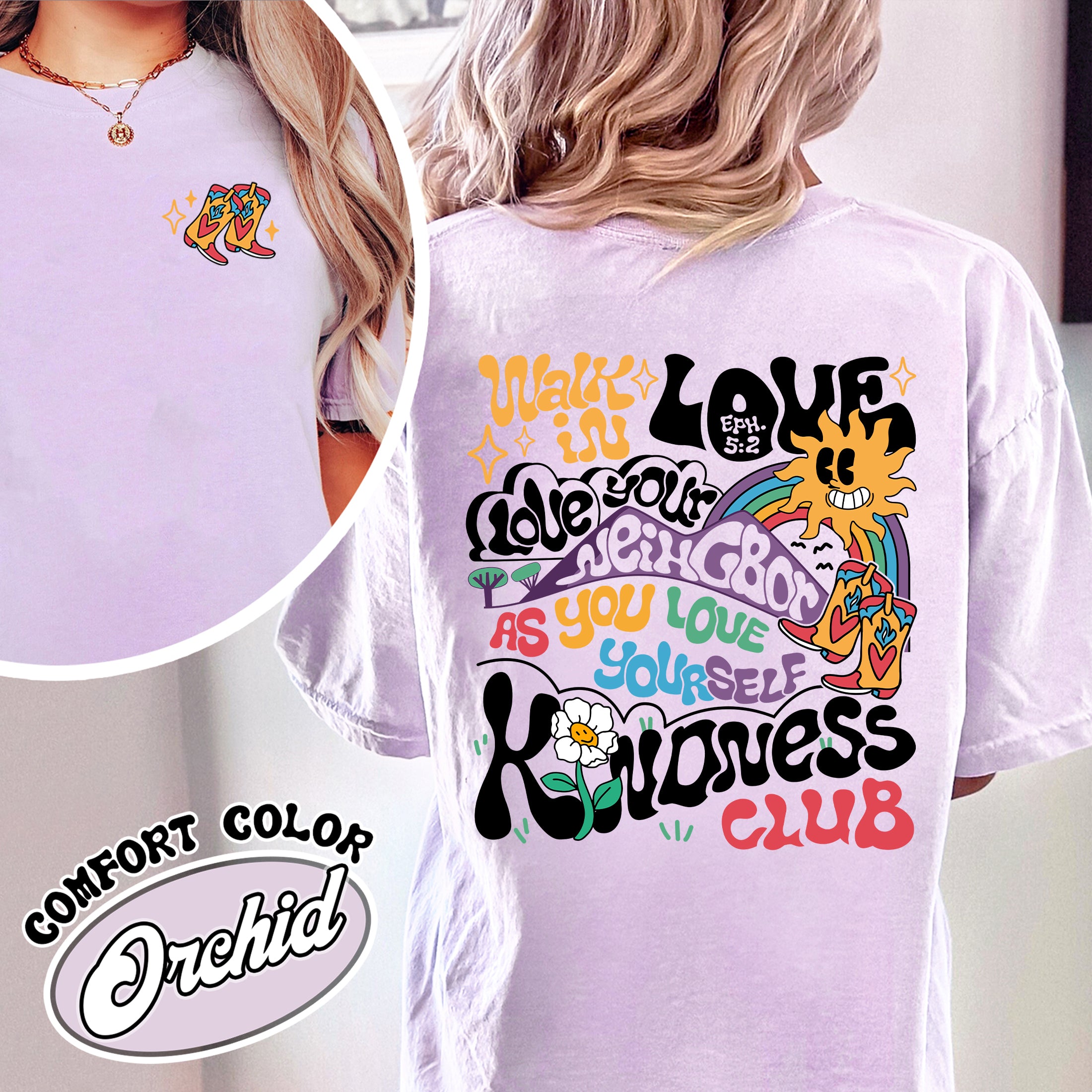 boho christian bible verse vintage t shirts jesus walk in love comfort colors womens shirt p35vd