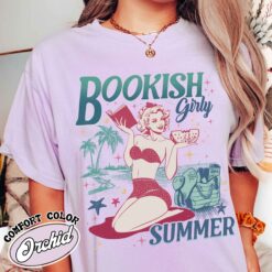 book girl summer beach lover vintage womens t shirt funny romance reader comfort colors shirt 8nz17