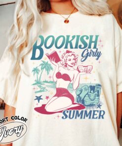 book girl summer beach lover vintage womens t shirt funny romance reader comfort colors shirt br7ic