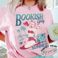 book girl summer beach lover vintage womens t shirt funny romance reader comfort colors shirt kbewb