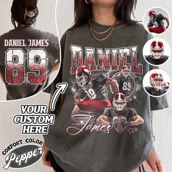 bootleg football custom vintage t shirt personalized football face womens shirt custom photo tee