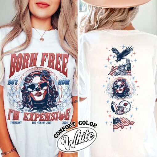 born free but now im expensive vintage independence day shirt 4th of july skeleton comfort colors t shirt 2unaq