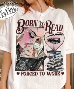 born to read forced to work dark romance vintage t shirt dark romance smut gift womens book lover tee 0yn8l