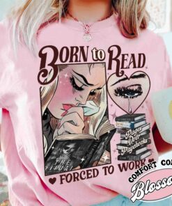 born to read forced to work dark romance vintage t shirt dark romance smut gift womens book lover tee bzrsf