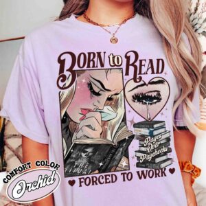 born to read forced to work dark romance vintage t shirt dark romance smut gift womens book lover tee mww1x