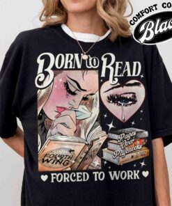 born to read forced to work vintage bookish t shirt basgiath war college dragon rider fantasy reader shirt ytlha