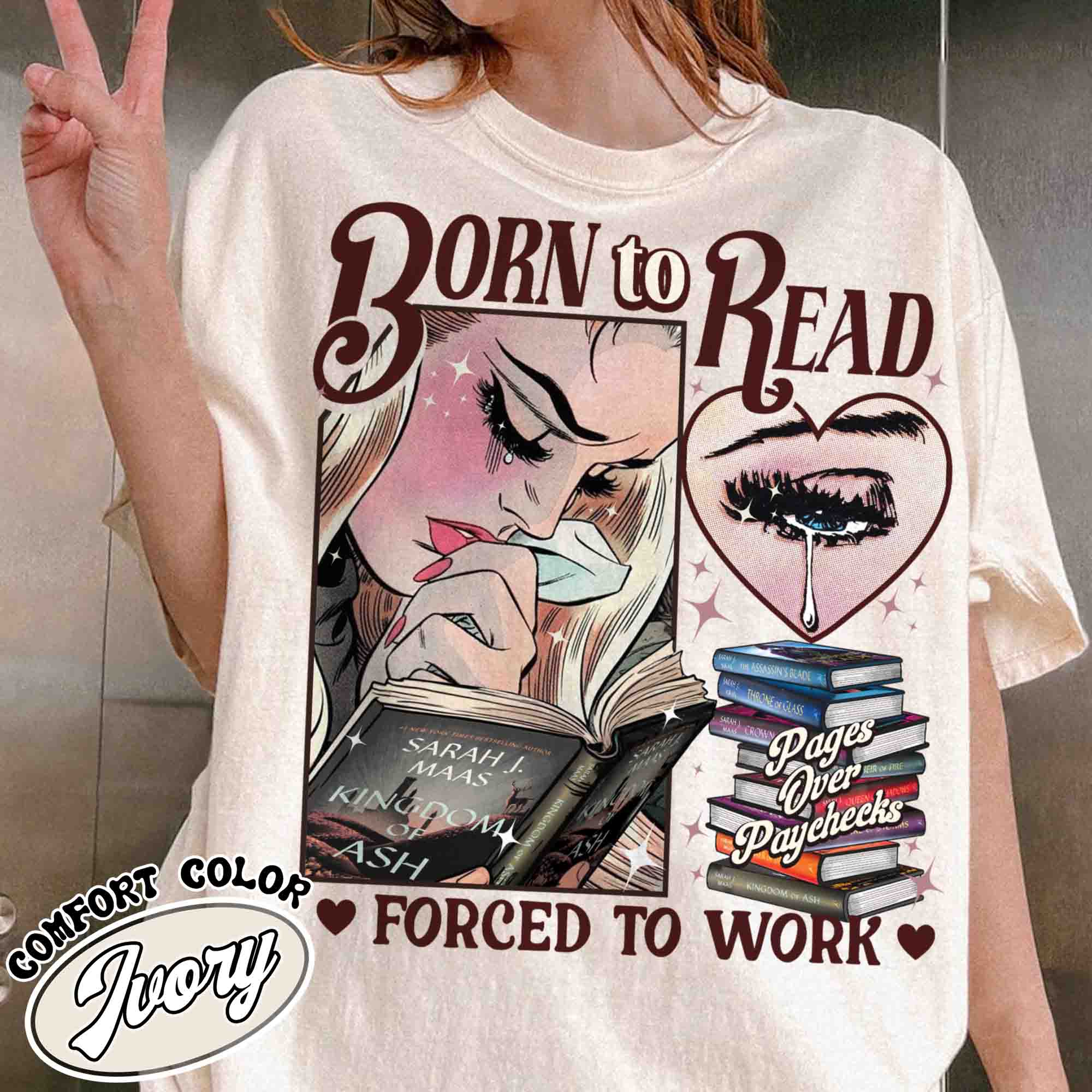 Born to Read Vintage T-shirt for Book Lovers