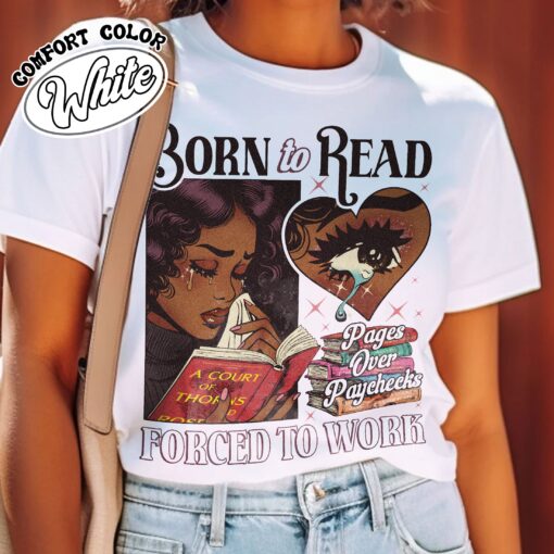 born to read vintage bookish comfort colors t shirt black girl reader gift dark romance smut womens shirt i73za