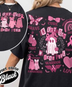 breast cancer support squad vintage womens t shirt in october we wear pink breast cancer awareness ghost tee wyqym