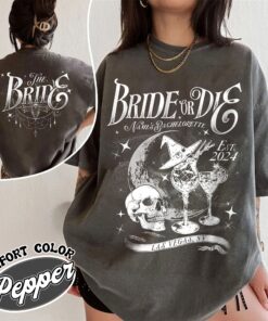 bride or die vintage bachelorette party t shirt witchy halloween womens bachelorette personalized shirt jahaf