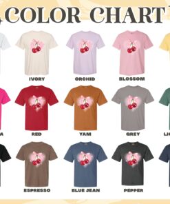 cherry bow comfort color shirt coquette cherry bow vintage t shirt womens bow aesthetic shirt ayhpo