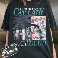 childless cat lady shirt vintage childless cat lady t shirt womens social club shirt bilpa