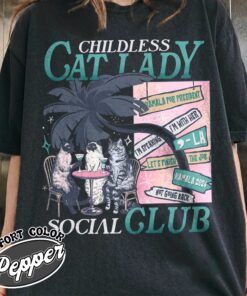 childless cat lady shirt vintage childless cat lady t shirt womens social club shirt bilpa