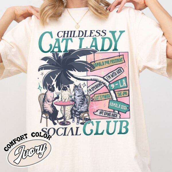 childless cat lady shirt vintage childless cat lady t shirt womens social club shirt kq6nc