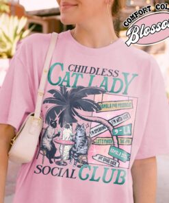 childless cat lady shirt vintage childless cat lady t shirt womens social club shirt vstb3