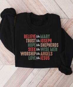 christian christmas sweatshirt with believe design for faithful expression and celebrating jesus during the holiday season clis6 scaled