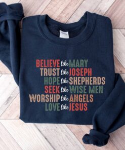 christian christmas sweatshirt with believe design for faithful expression and celebrating jesus during the holiday season eyckc scaled