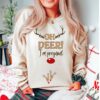 christmas pregnancy announcement sweatshirt for maternity reveal with oh deer design unique holiday apparel for expecting moms sgpyk