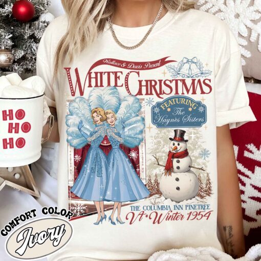 christmas sister t shirt vintage christmas movie t shirt holiday womens shirt white christmas movie inspired fcpzc