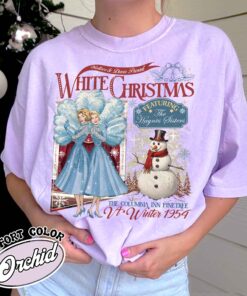 christmas sister t shirt vintage christmas movie t shirt holiday womens shirt white christmas movie inspired foled