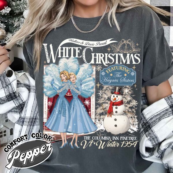 christmas sister t shirt vintage christmas movie t shirt holiday womens shirt white christmas movie inspired ssygo