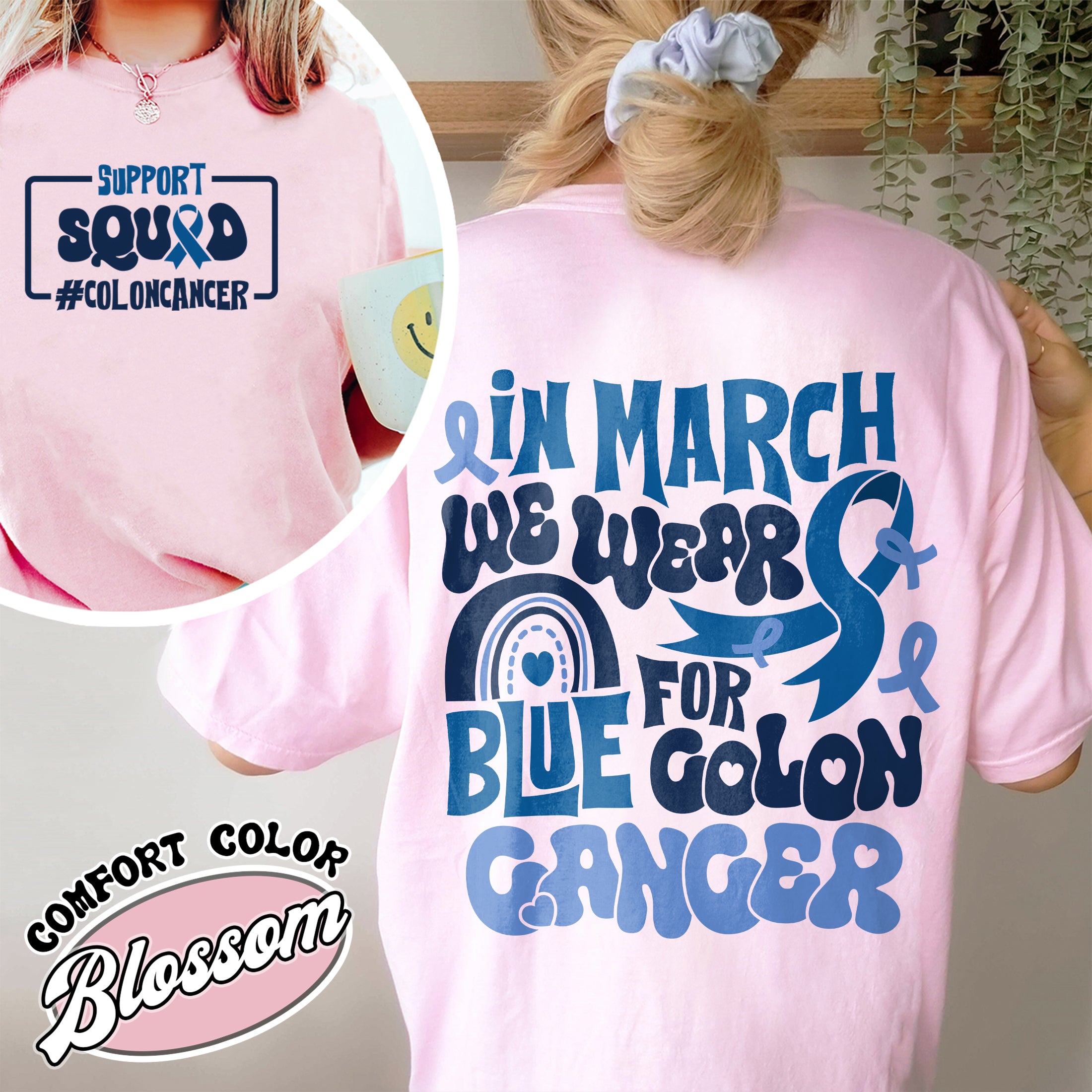 colon cancer awareness comfort color shirts we wear blue vintage t shirts colon cancer awareness rainbow vetpi