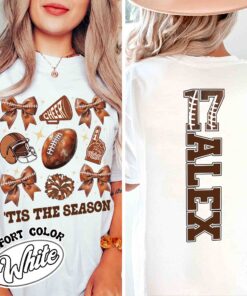 coquette bow football season t shirt vintage football mom t shirt custom womens football shirt cije8