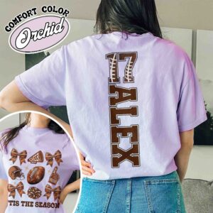 coquette bow football season t shirt vintage football mom t shirt custom womens football shirt zqxxq