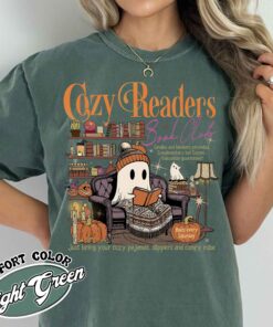 cozy girl book club shirt vintage cozy readers t shirt womens book and coffee lover shirt uk1j7