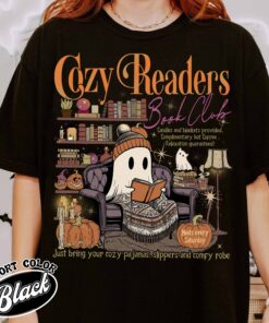 cozy girl book club shirt vintage cozy readers t shirt womens book and coffee lover shirt yjrwm