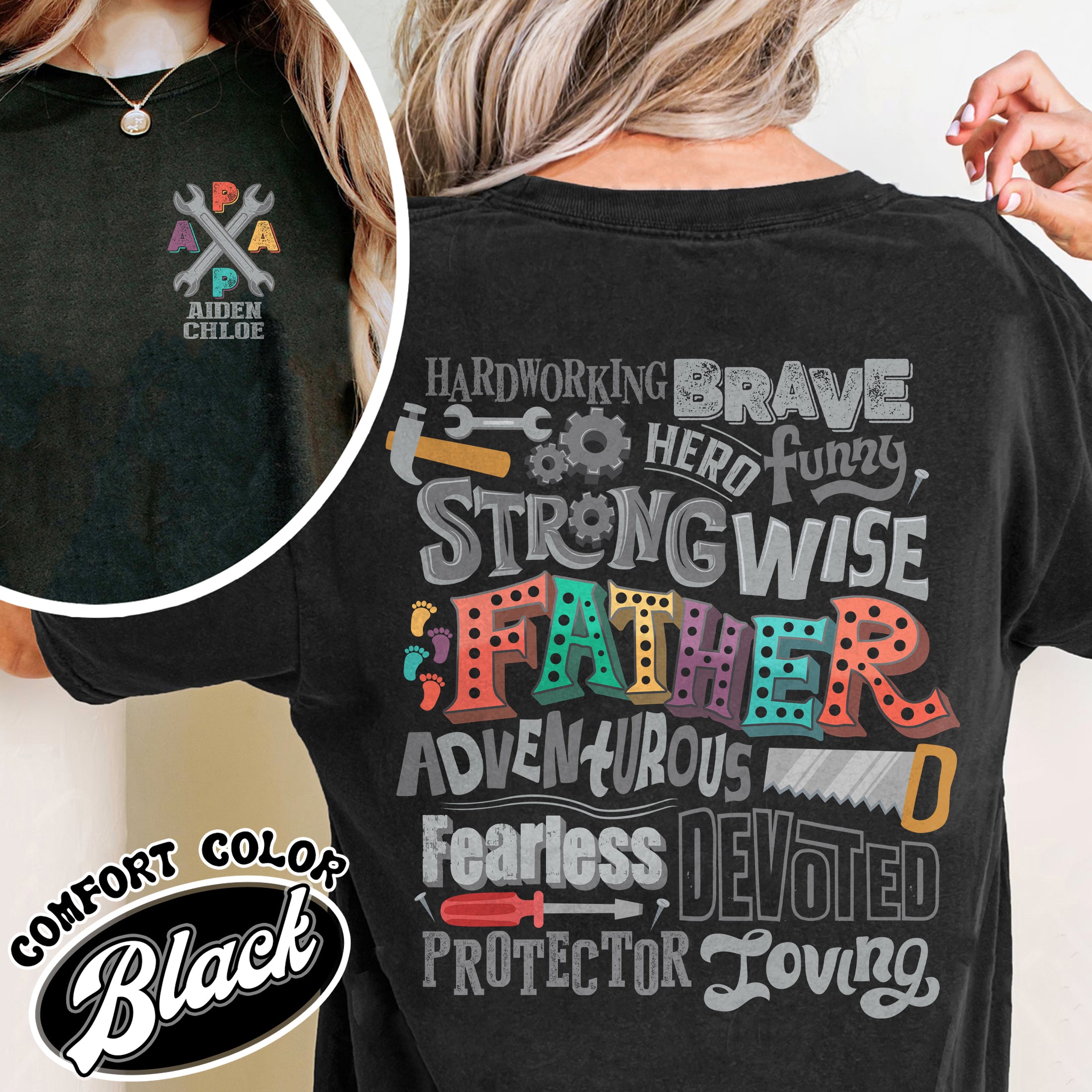 custom best dad ever comfort colors t shirt personalized best dad ever vintage t shirt fathers day gift ngnhw