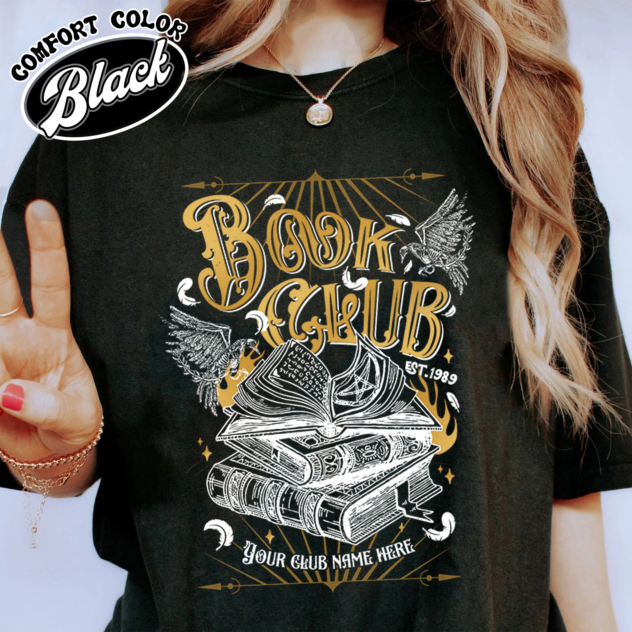 Custom Book Club Comfort Color Shirt - Vintage Fantasy Book Club T-Shirt Women's Custom Romantasy Shirt 8 custom book club comfort color shirt vintage fantasy book club t shirt womens custom romantasy shirt 2d1ep